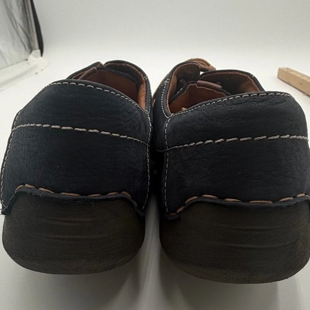 Josef‎ Seibel Anvers 08 Men's 43 Navy Leather Comfort Oxfords - Wide Fit